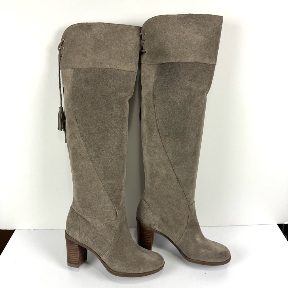 Dr. Scholl's Original Collection Lydia Knee High Boot Grey Brushed Nickel Sz 7.5